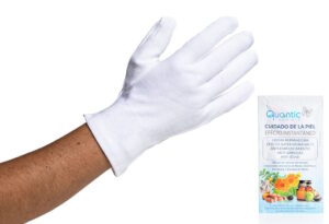 Lote de 25 Guantes de algodón + 25 cremas