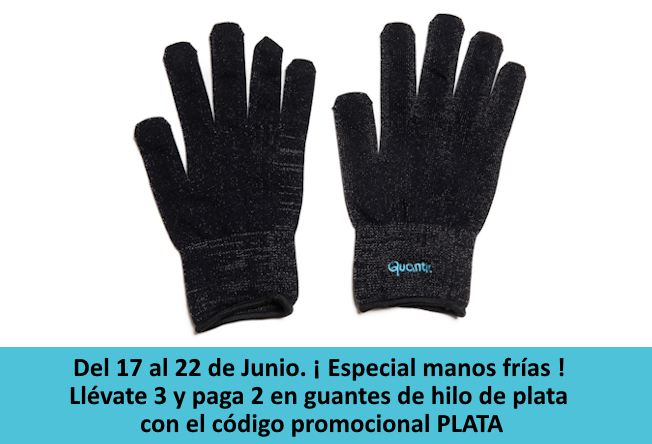 Promoción 3x2 en Guantes Hilo de Plata