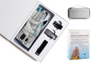 Guantes Electrónicos Q1 + cuidado de manos + neceser